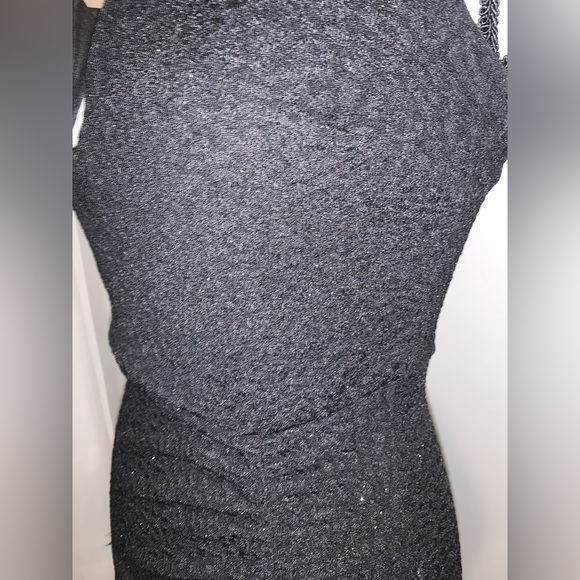 WINDSOR sparkle black vneck high cut formal prom dress size medium large 10 - Picture 5 of 13